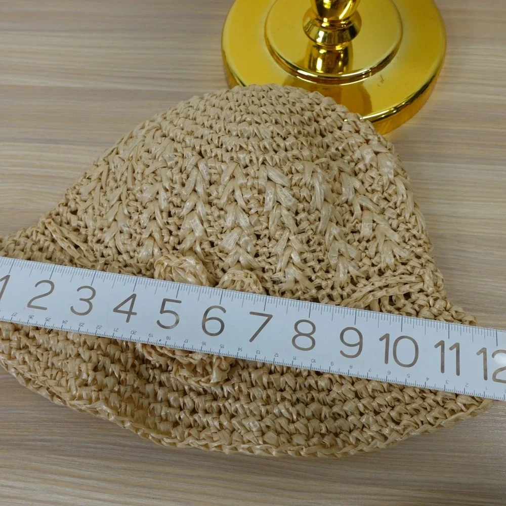 Straw Sun Hat Womens Natural Tan Cloche Floppy Summer Coachella Beach Boho Light